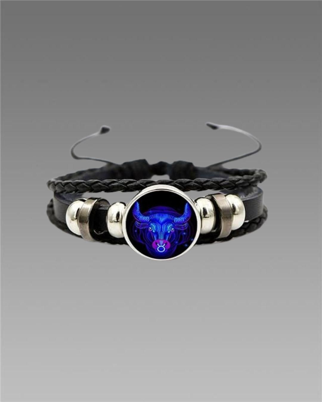 Zodiac Constellation Leather Bracelet