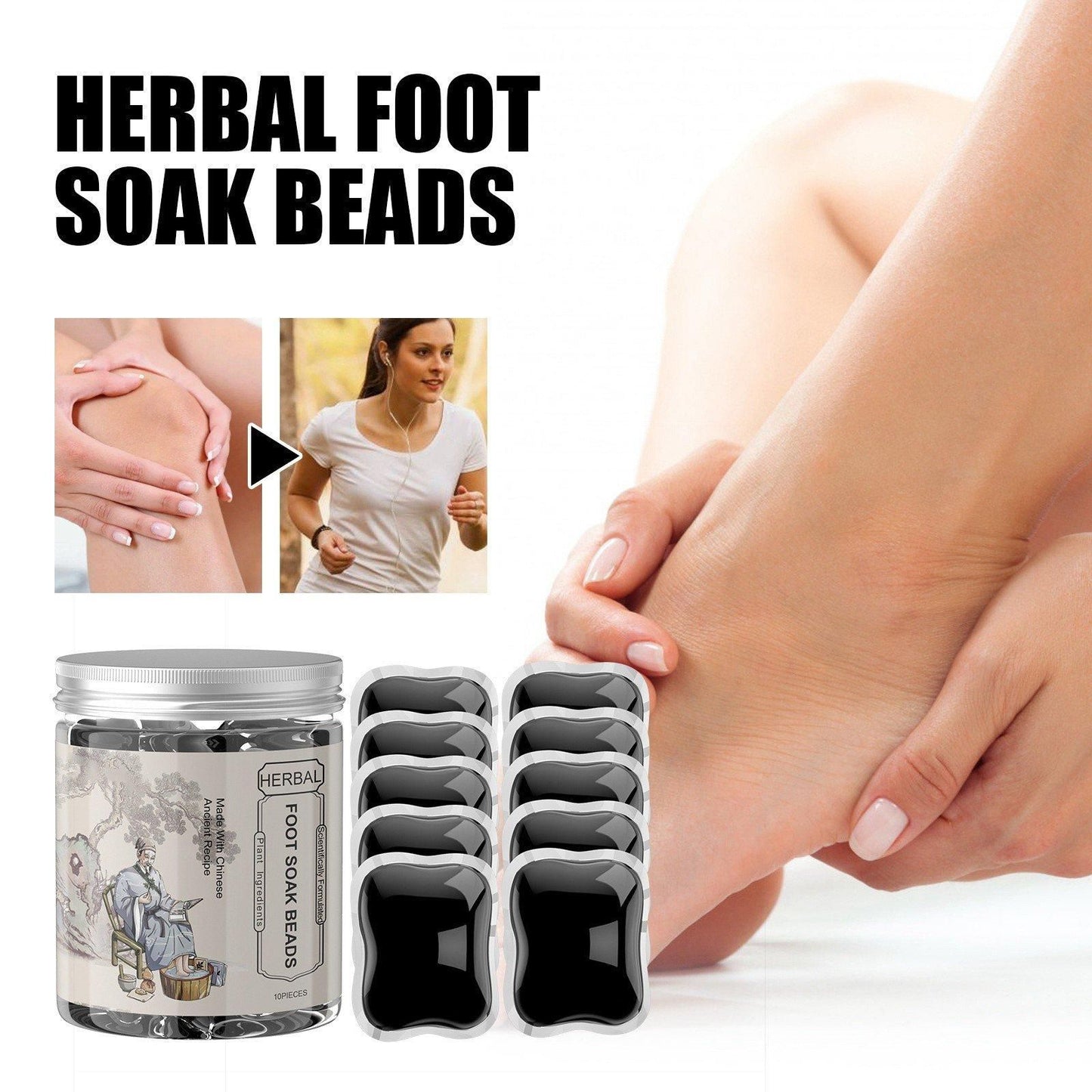 Herbal Foot Soaking Beads for Fatigue & Discomfort Relaxation